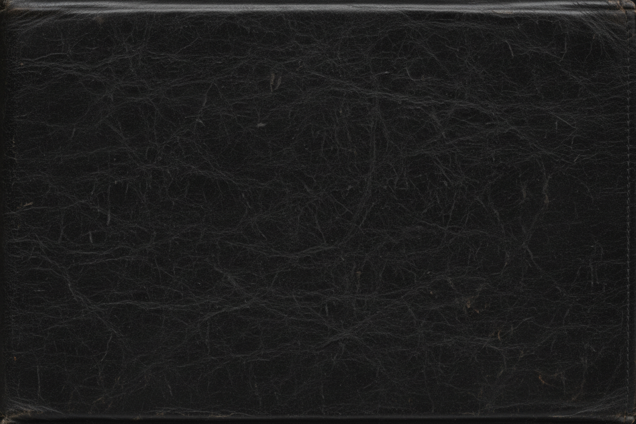 black background that looks like rustic bible cover. texture 